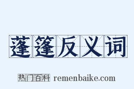 蓬篷反义词是什么意思的图片